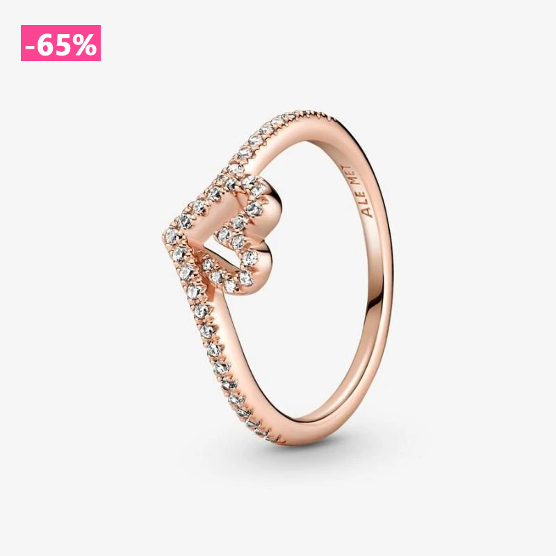 SPARKLING ELEVATED HEART RING